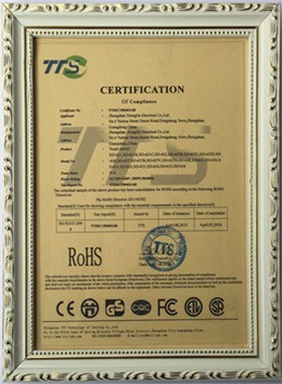 電容式觸摸(RoHS)認證證書